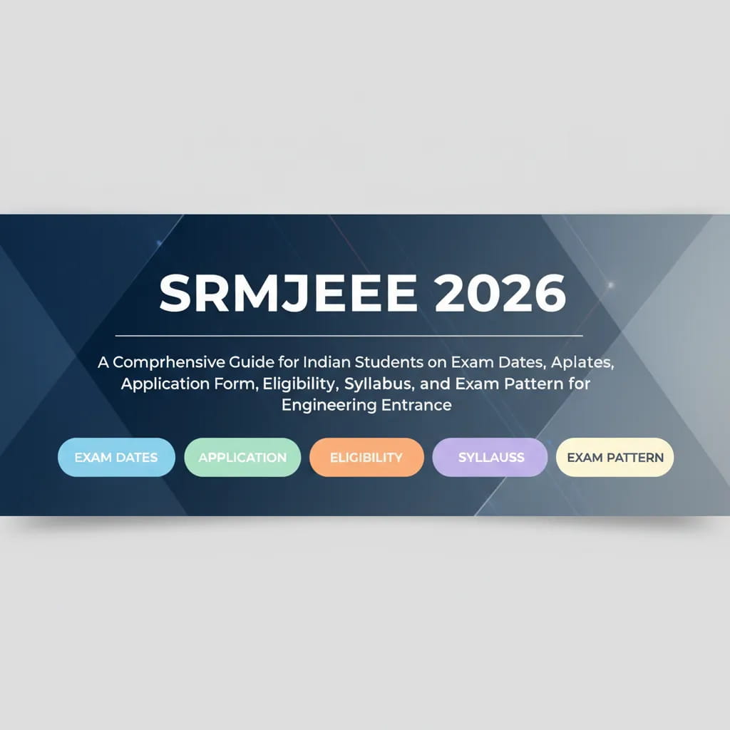 Srmjeee 2026 a Comprehensive Guide for Indian Students on Exam Dates Application Form Eligibility Syllabus and Exam Pattern for Engineering Entrance 286413